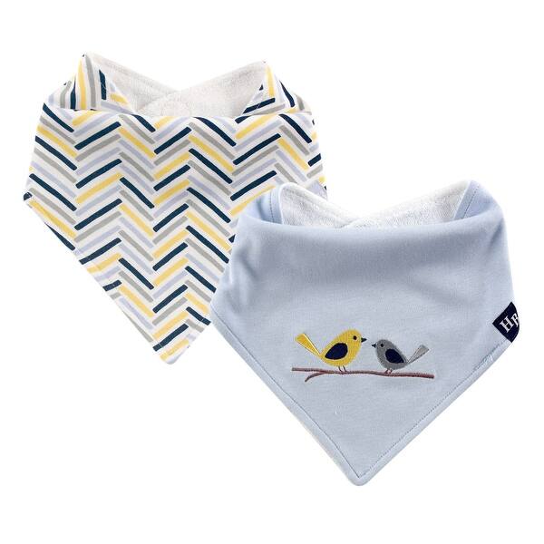 slide 1 of 1, Hudson Baby Infant Boy Cotton Bandana Bibs 2pk, Blue Bird, One Size - Blue Bird - One Size One Size - Blue Bird