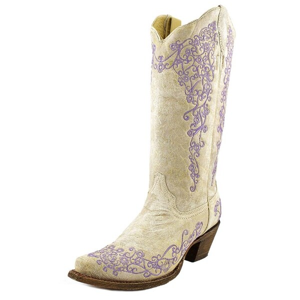 Corral A3203 Women Pointed Toe Leather Gray Western Boot