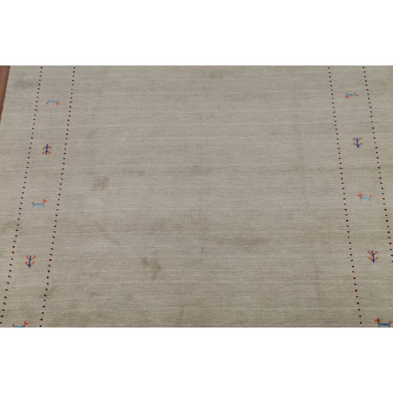 Little Animals Design Gabbeh Area Rug Hand-Knotted Wool Carpet - 6'7"x 9'10"