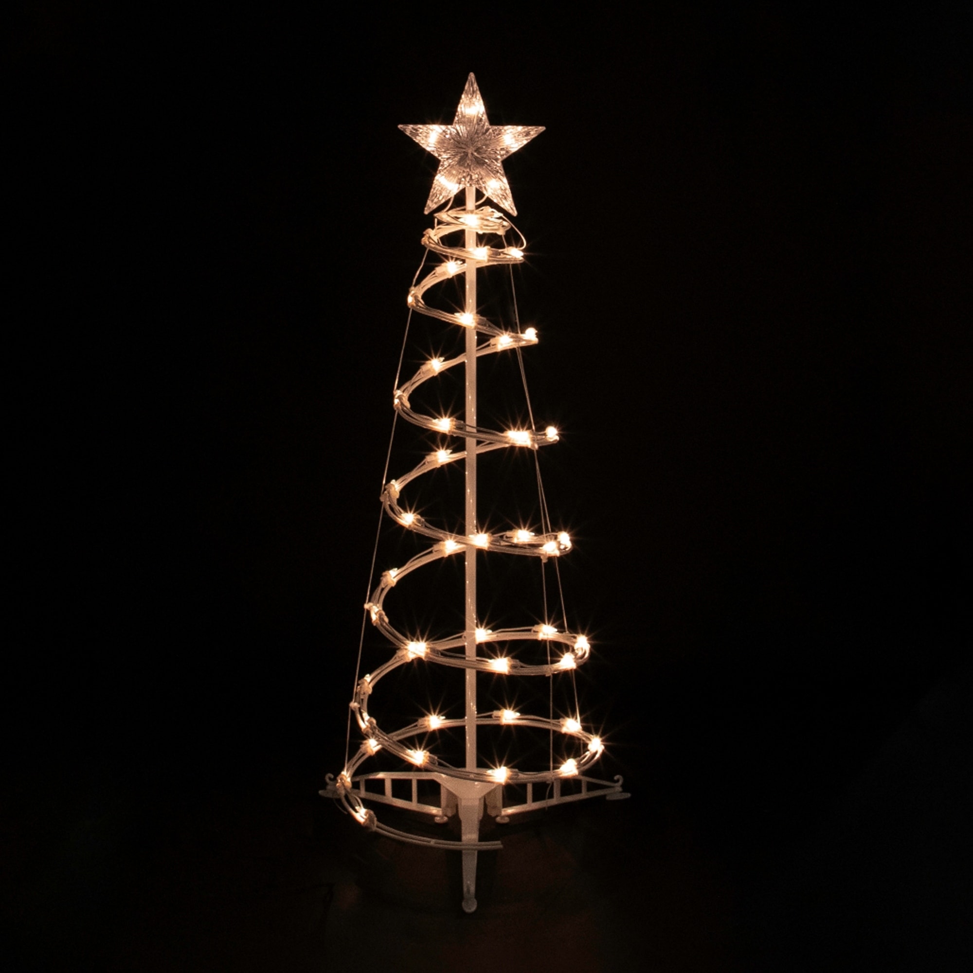 3ft Lighted Spiral Cone Tree Outdoor Christmas Decoration Clear Lights
