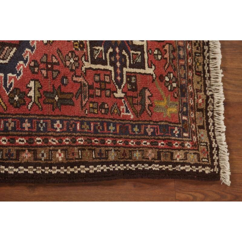 Tribal / Geometric Gharajeh Persian Runner Rug Handmade Wool Carpet - 2'5" x 9'6"