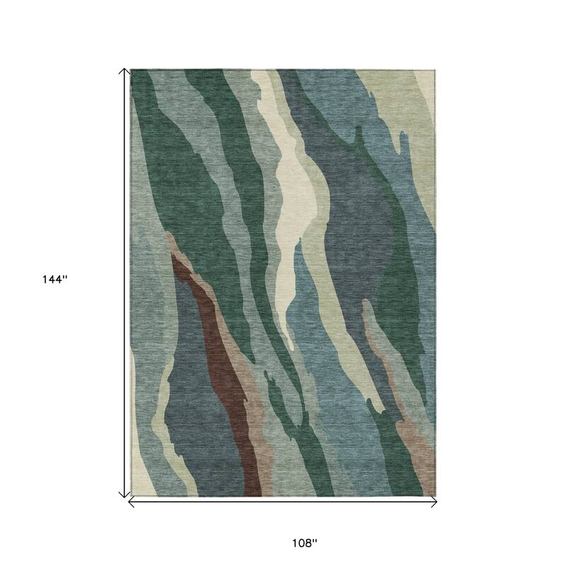 HomeRoots Abstract Transitional Rectangle Outdoor Rug