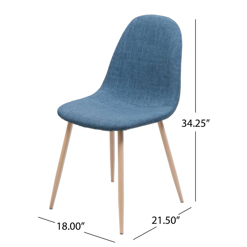 Fabric Dining Chair Set of 2 Round Back Accent Chairs Arc Lounge Chair