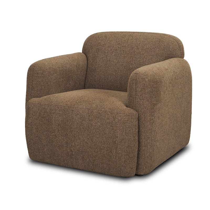 Saga Stonewashed Rust Chenille Fabric Upholstered Chair - 38.5L x 37.5W x 33.0H - Brown