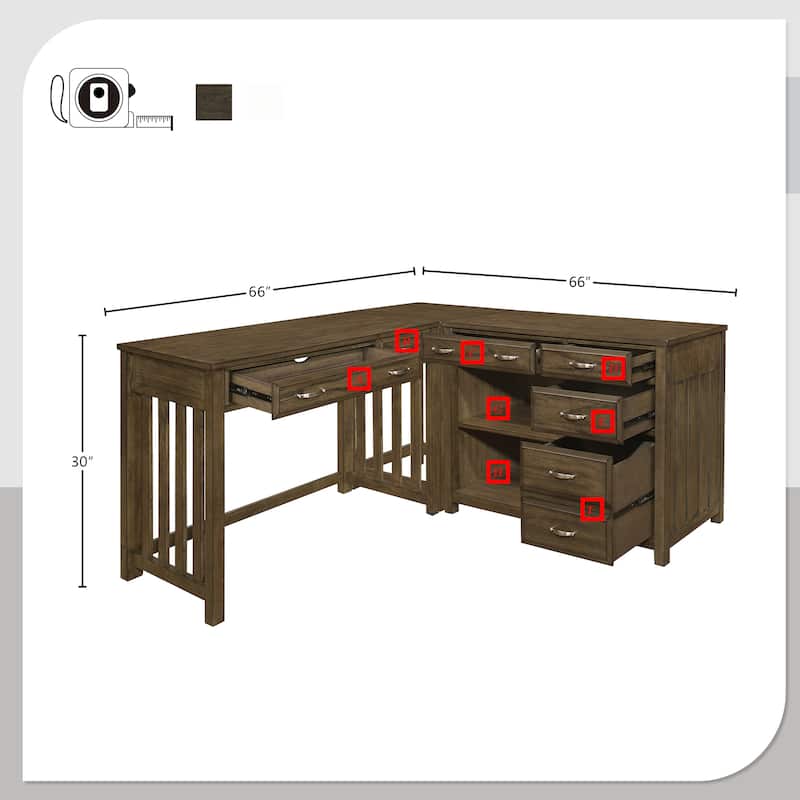 Fremont & Park Traine 3-Piece Corner Desk