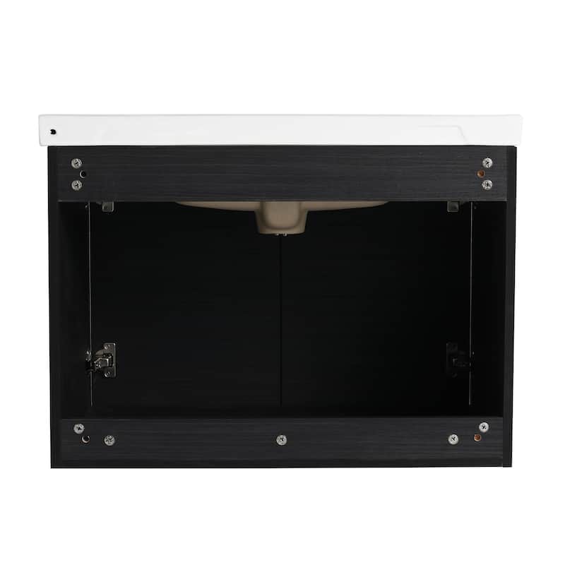 Bathroom Vanity With Sink In 24/28 Inch, Floating Bathroom Vanity With Soft Close Door