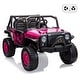 preview thumbnail 1 of 26, 24V 2-Seater Kids Ride On Truck Car with Remote Control Rose