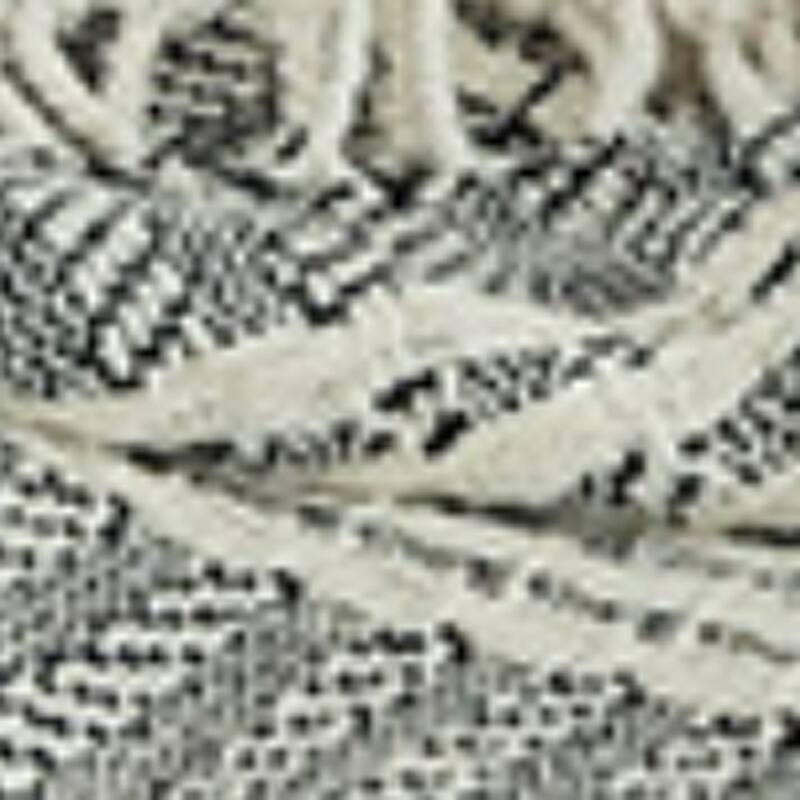 HomeRoots Black Woven 100% Cotton Throw Blanket
