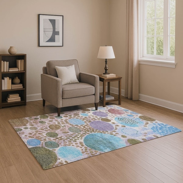 slide 2 of 7, Premium Washable Super Soft Casual Contemporary Mayfield Rug 10' x 14' - Khaki