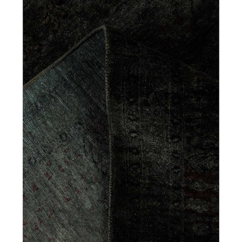 Overdyed One-of-a-Kind Hand-Knotted Area Rug - Black - 6' 3" x 9' 0"
