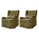 preview thumbnail 17 of 41, HULALA HOME Remo Modern Electric Waterproof Nursery Swivel Glider Recliner with Built-in Nightlight and USB ports Set of 2 Moss