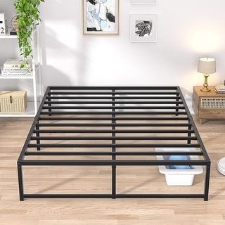 14 Inch Bed Frames,3500 lbs Heavy Duty Metal Platform,Steel Slats Support/No Box Spring Needed