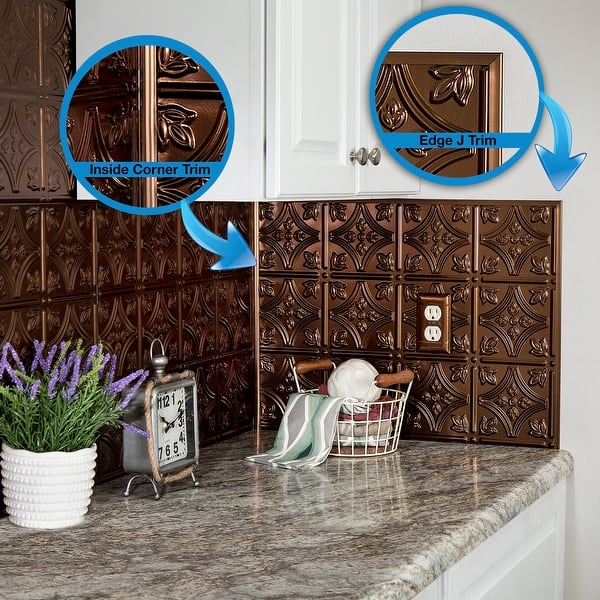 Fasade® Batique Cream Backsplash Accessory Kit - 9 Piece
