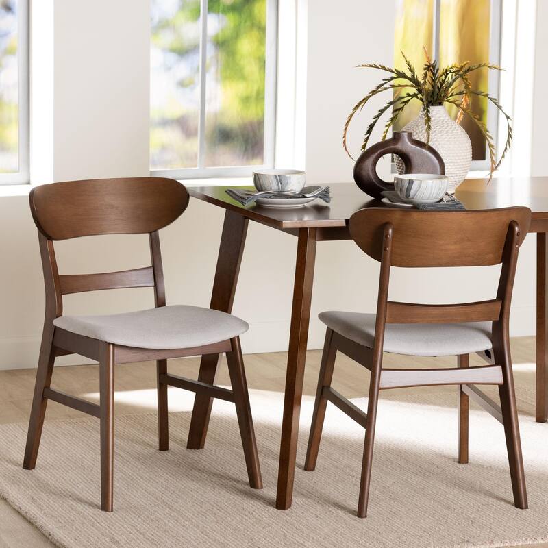 Everwood Dining Chair - Bentwood Frame Seating with Contoured Back and Padded Seat, Mid-Century Style Side Chair