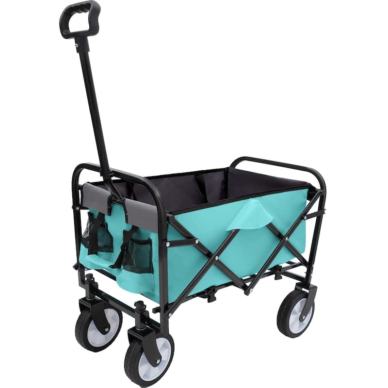 225 lb Collapsible Wagon Cart with Strapping System - Clear