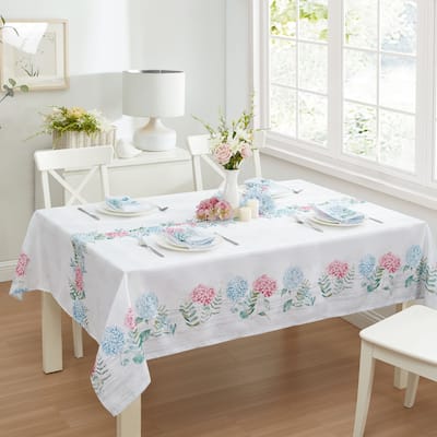 Hydrangea Sketch Double Border Tablecloth