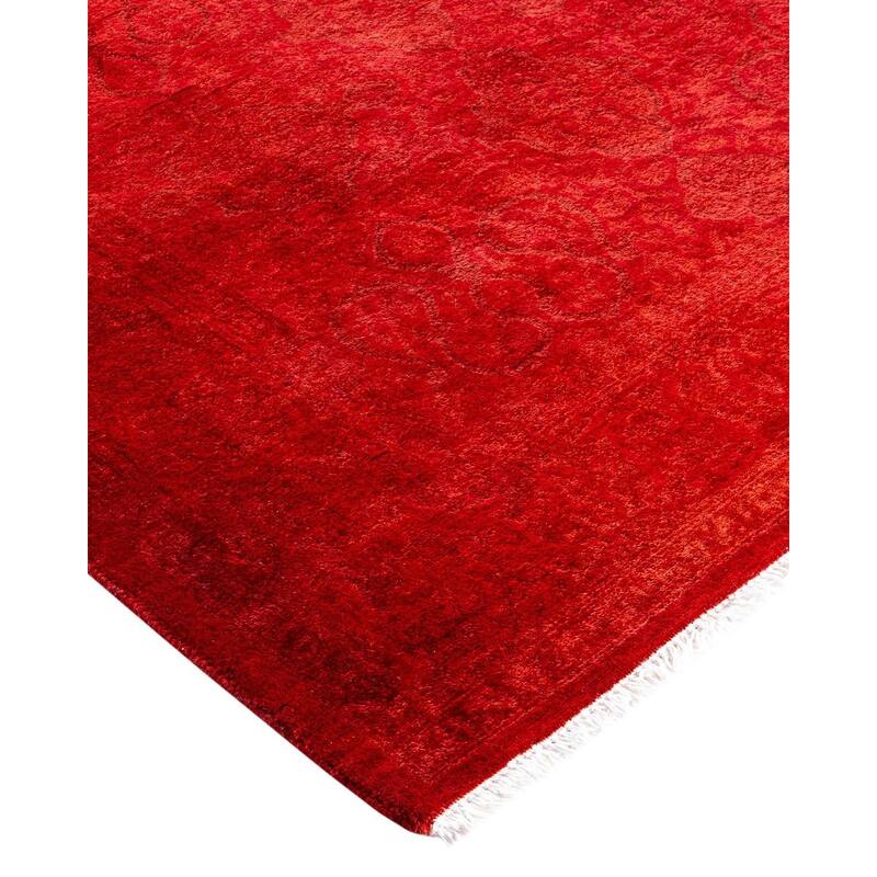 Contemporary Overdyed Wool Hand Knotted Runner - 3' 0" x 9' 1"
