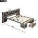 preview thumbnail 13 of 16, Queen Size Solid Pine Wood Platform Kids Bed Frame with Multi-Storage Headboard, Large Drawer, and Open Shelves, White