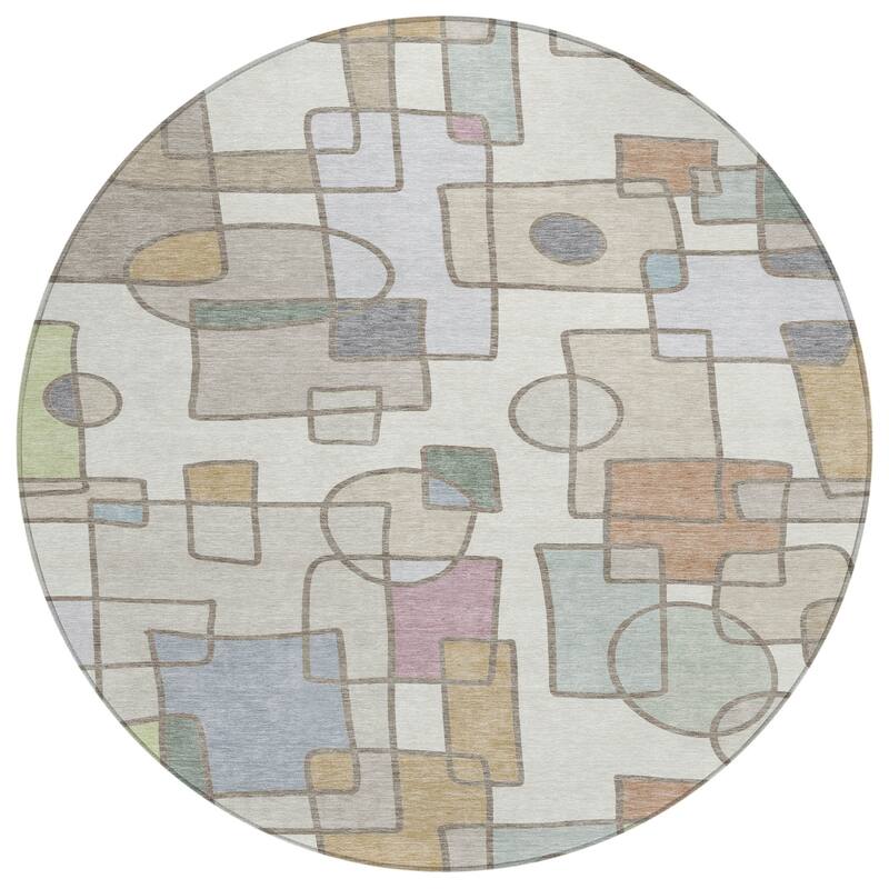 Machine Washable Indoor/ Outdoor Contemporary Prenner Chantille Rug