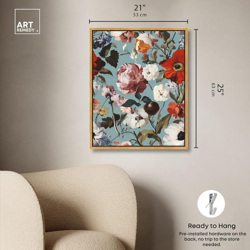 Floral Tapestry I Canvas by Art Remedy