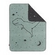 preview thumbnail 2 of 3, IBENA Star Sign Dinosaur in Space Children's Baby Blanket
