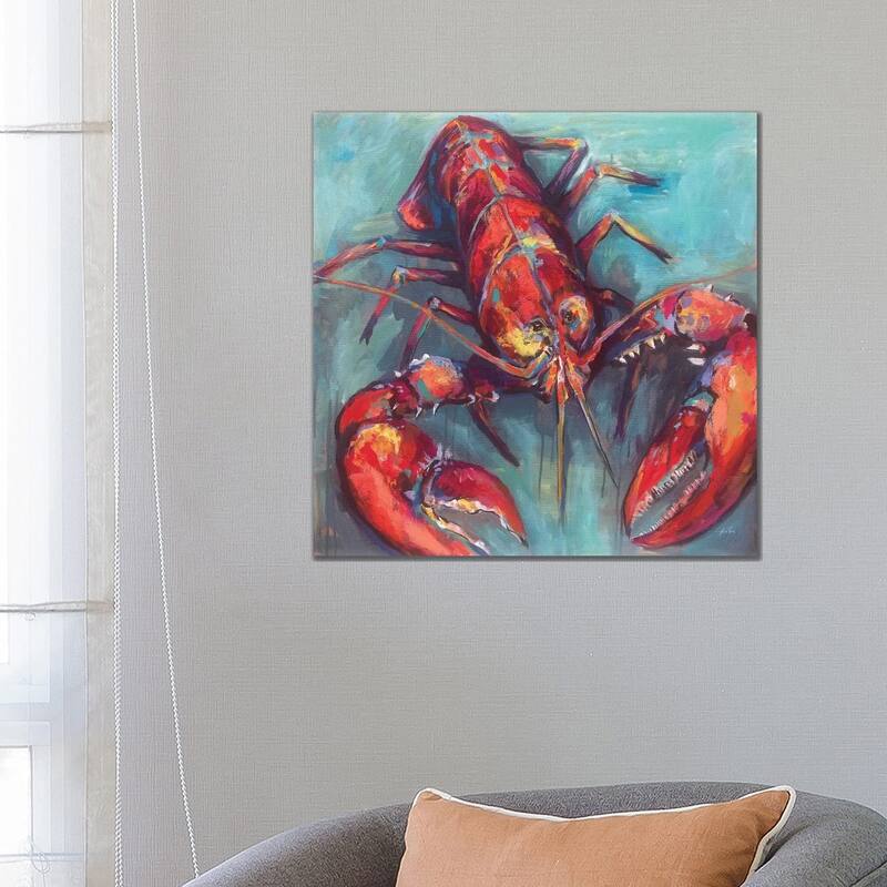 iCanvas "Lobster" by Jeanette Vertentes Canvas Print - 26x26x1.5