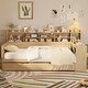 preview thumbnail 5 of 54, Roomfitters Wooden Twin/Full Size Daybed with Storage Shelves, Multi-functional Bed with Twin Size Trundle Bed and Study Desk
