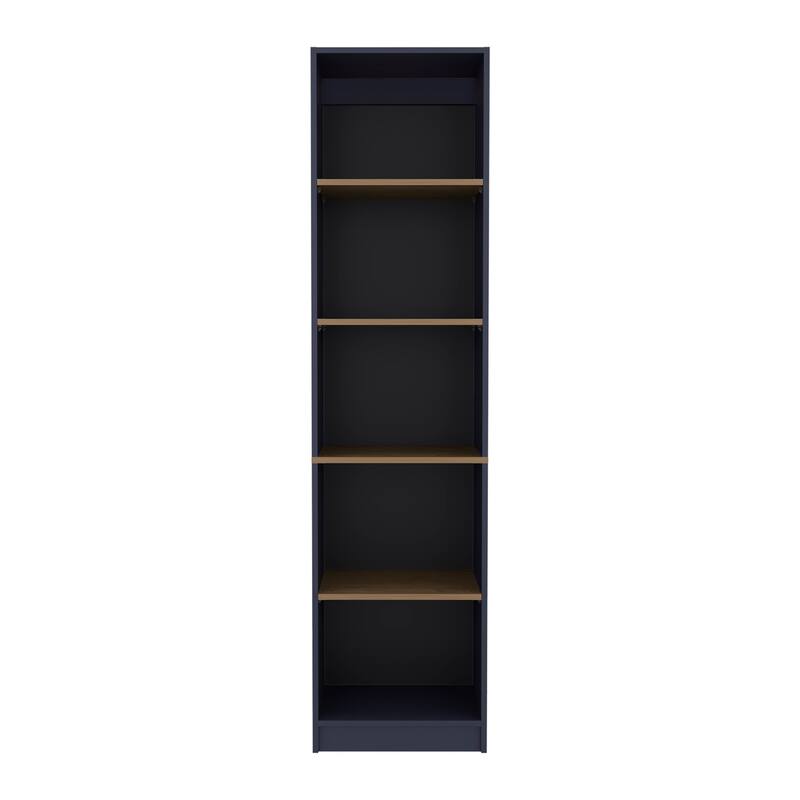 Sutton Slim Bookcase with Open Storage and 5 Shelves