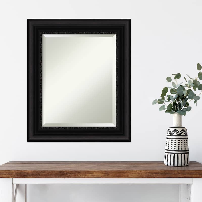 Beveled Wall Mirror - Parlor Black Frame