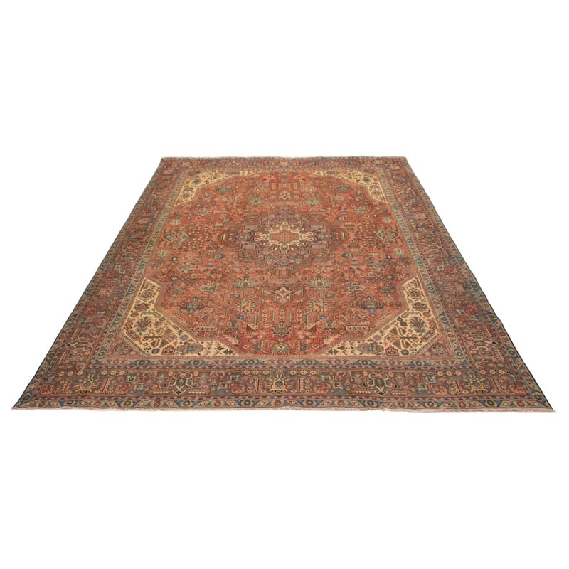 ECARPETGALLERY Hand-knotted Antalya Vintage Dark Copper Wool Rug - 9'5 x 12'7