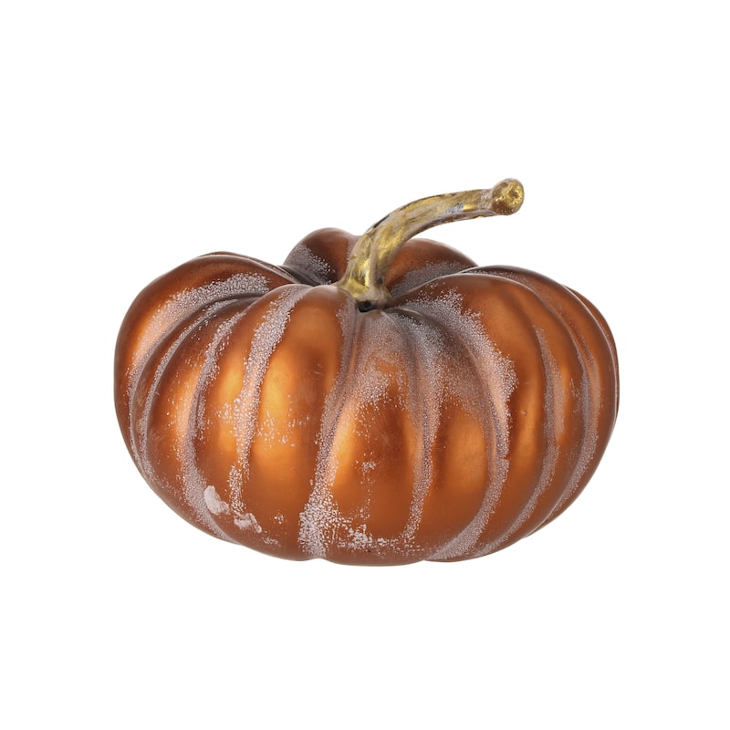 9" Autumn Pumpkin - strofoam:90% plastic:10%