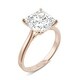 preview thumbnail 13 of 15, 3.30ct Moissanite Cushion Solitaire Engagement Ring in 14k Gold