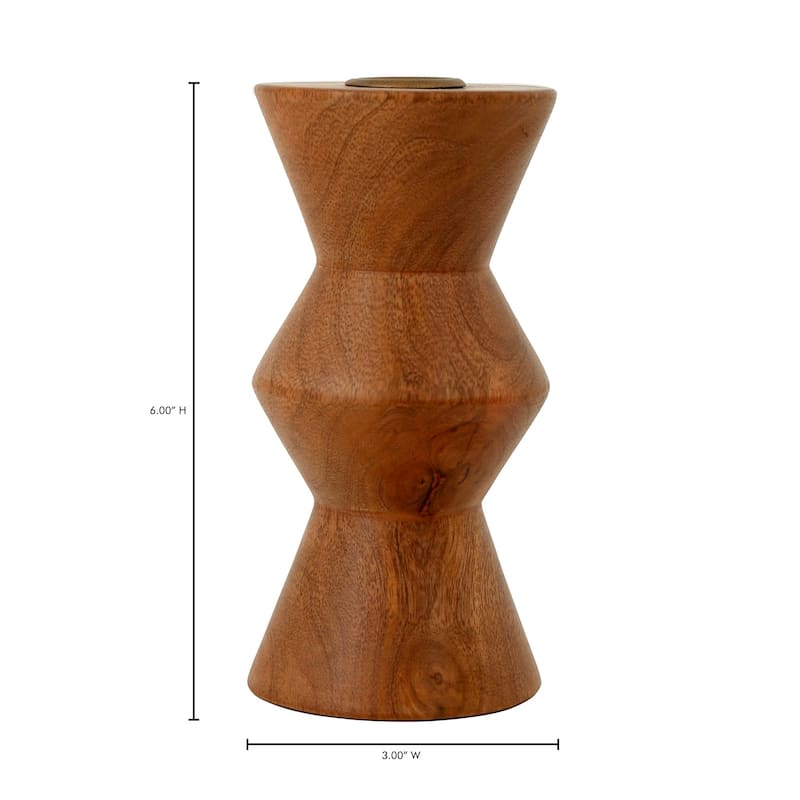 Aurelle Home Modern Wooden Candle Holder