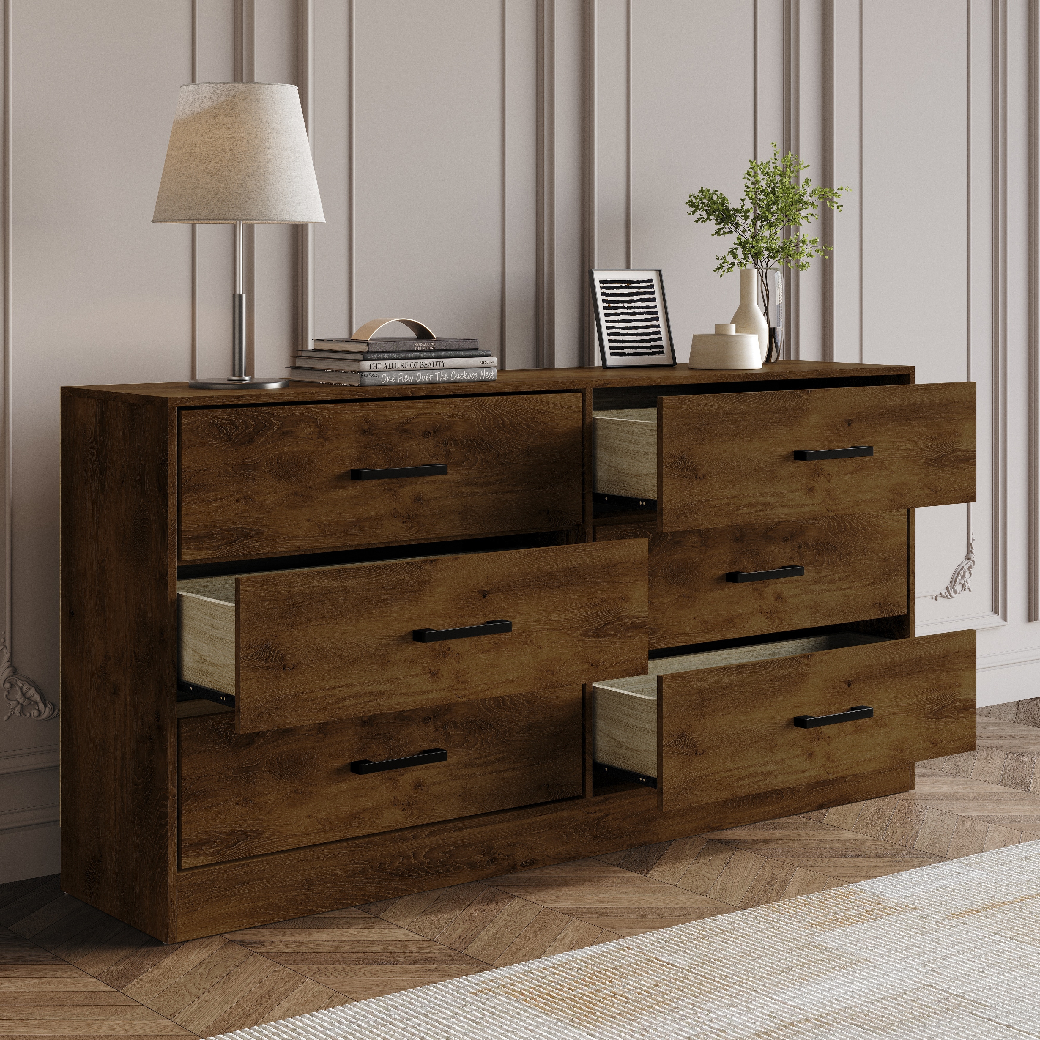 luxury dresser Modern 7-Drawer Glossy White Dresser, Lofka 47 Wide Chest, High-Gloss Storage Cabinet & Sleek TV Stand for Bedroom & Living Room Elevate your bedroom aesthetic with the Coaster Lorient 8 CraftPorch Luxury Dresser - White