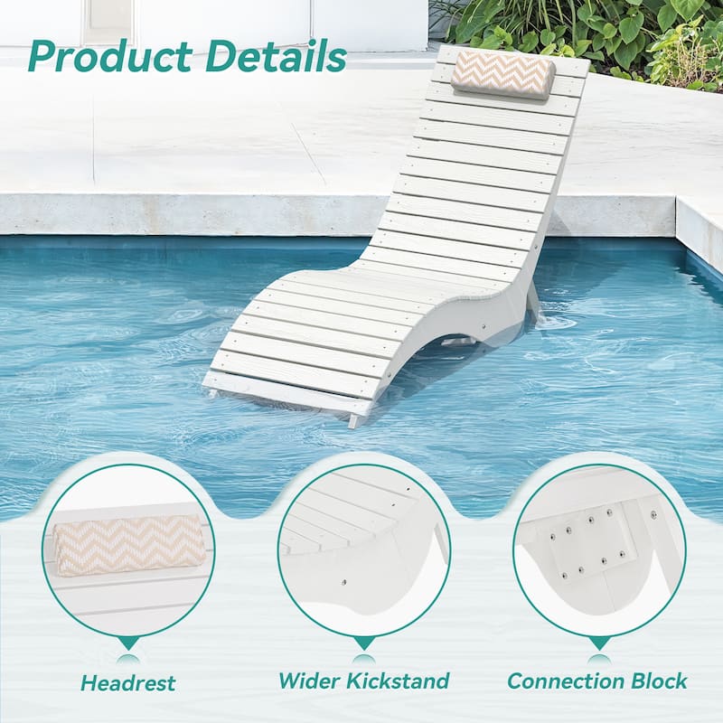 HDPS Water-Resistance Patio Lounge Chair Set of 3