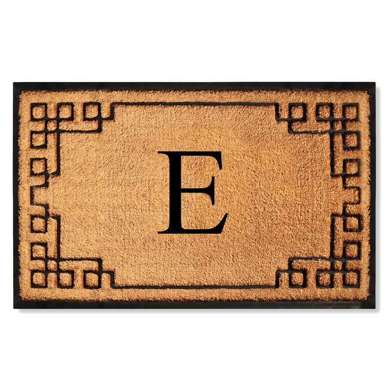 A1HC Natural Coir & Rubber Door Mat, Heavy Duty, Dirt Trapping, Long-Lasting Entrance Doormats,Thick & Durable Outdoor Entry Mat - 24" X 39" - E