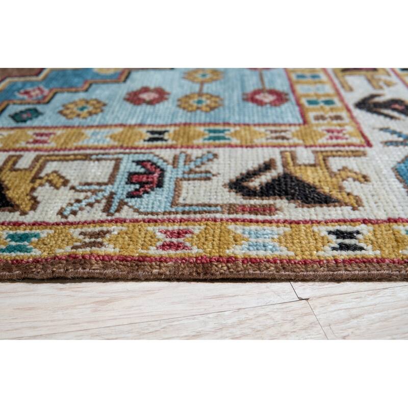 Hand-knotted Wool BROWN Traditional Medallion Traditional Knot Rug