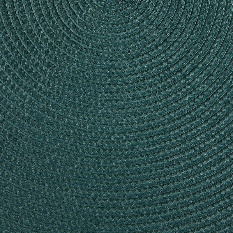 DII White Round PP Woven Placemat Set of 6