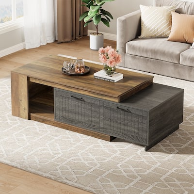47"-78" Extendable Farmhouse Coffee Table for Living Room