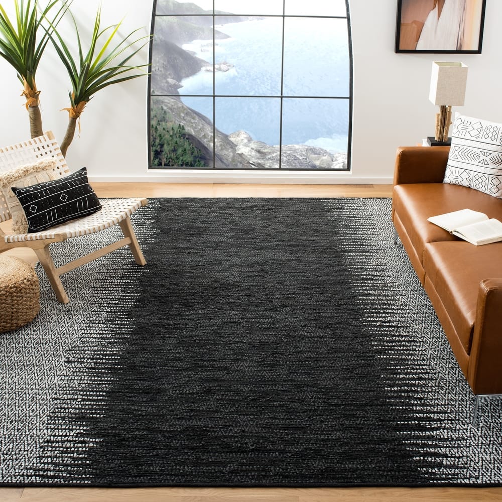 SAFAVIEH Handmade Vintage Boho Leather Caprice Modern Stripe Leather