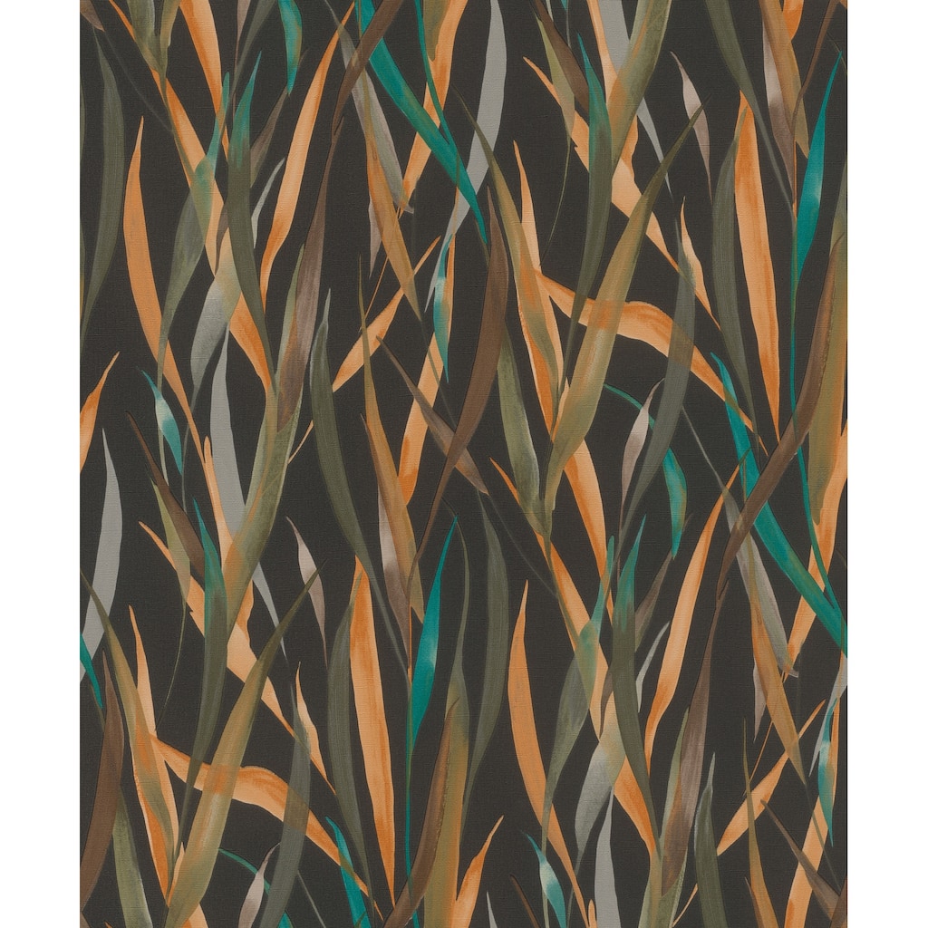 A-Street Prints Willoughby Black Fronds Wallpaper