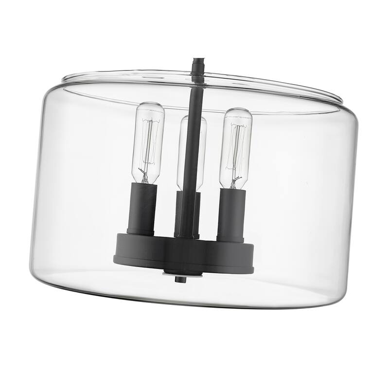 Millennium Lighting Asheville 3 Light Semi-Flush Ceiling Mount Fixture