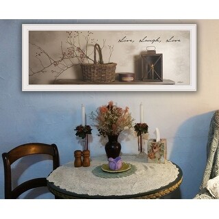 TrendyDecor4U Farmhouse "Live, Laugh and Love" Framed Print Wall Art by ...