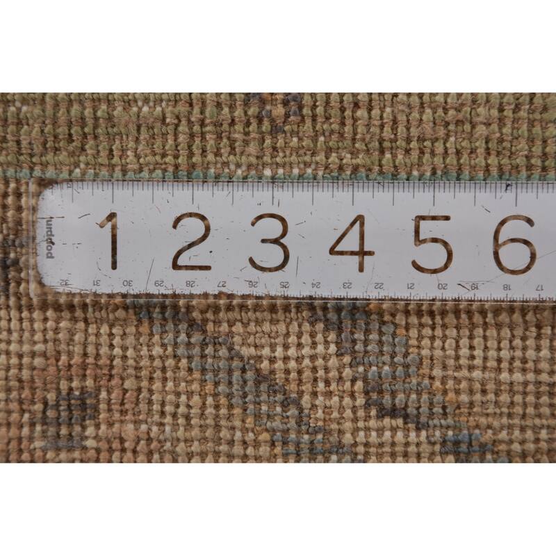 Hand Knotted Oriental 100% Wool Carpet Transitional All-Over Greys & Charcoal Oushak Area Rug - 9' 10'' X 8' 1''