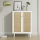 preview thumbnail 14 of 19, Anmytek Modern 2-Door Rattan Buffet Sideboard Kitchen Storage Cabinet for Living Room