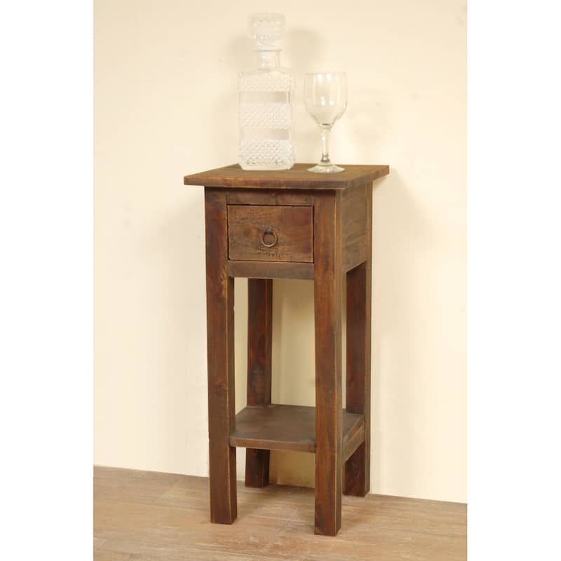 Single Drawer Raftwood End Table - 25.75" - Brown