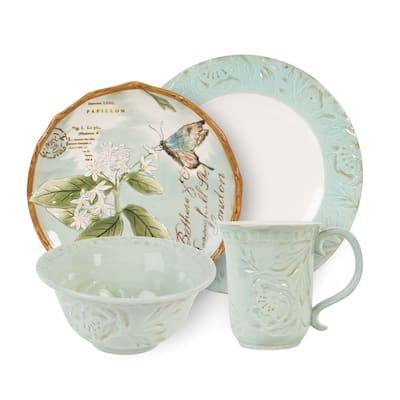Fitz and Floyd Toulouse Green 4-pc Place Setting, Service for 1 - 4PPS