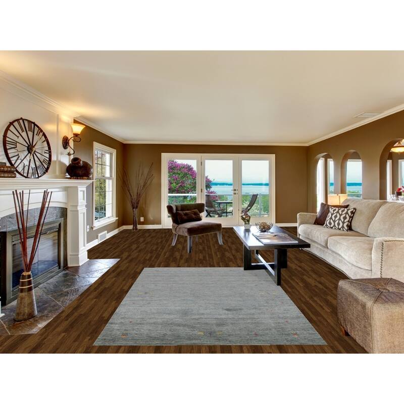 Hand Knotted Oriental 100% Wool Carpet Tribal Tribal Multi-Colored Gabbeh Area Rug - 7' 10'' X 5' 3''