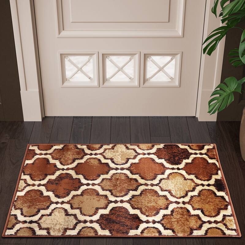 Superior Viking Contemporary Geometric Trellis Indoor Runner or Area Rug