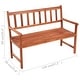 preview thumbnail 9 of 8, vidaXL Patio Bench with Cushion 47.2" Solid Acacia Wood
